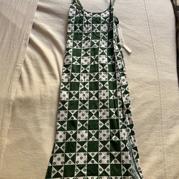 NWT Lisa Says Gah Elsa Slip Dress - SMALL - Floral Quilt Boonville Green - Picture 4 of 6